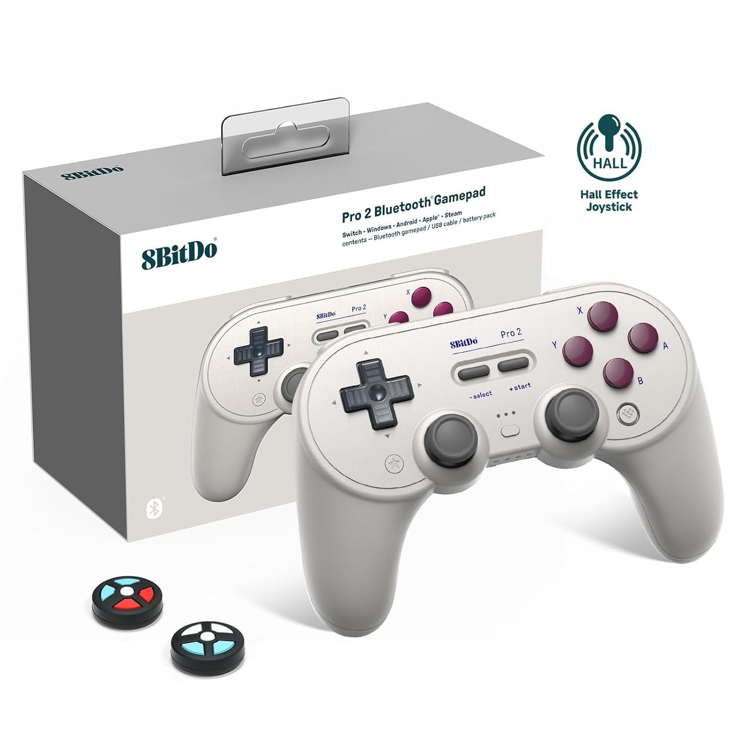 Pro 3 Bluetooth Controller with TMR Joysticks, Swappable ABXY Buttons, Pro Back Buttons, Charging Dock, Hall Effect Triggers for Switch/Switch 2, Windows, Apple, Steamos, Android (G Classic)