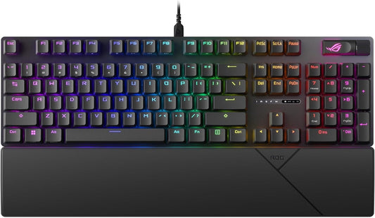 ROG Strix Scope II X Wired USB Mechanical Gaming Keyboard – 100% Full-Size, Hot Swappable Pre-Lubed ROG NX Snow V2 Linear Switches, PBT Keycaps, RGB, Pc/Mac Support - Black