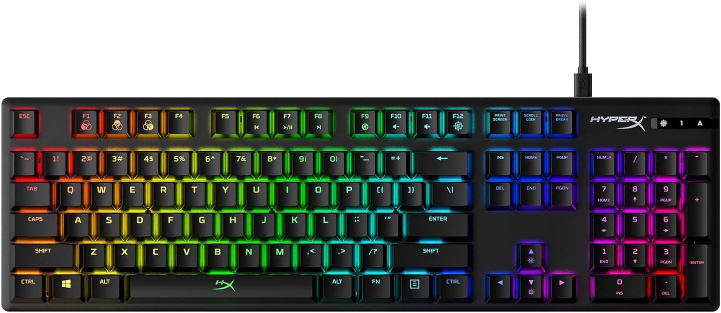 Alloy Origins 60 - Mechanical Gaming Keyboard, Ultra Compact 60% Form Factor, Double Shot PBT Keycaps, RGB LED Backlit, NGENUITY Software Compatible - Linear  Red Switch,Black