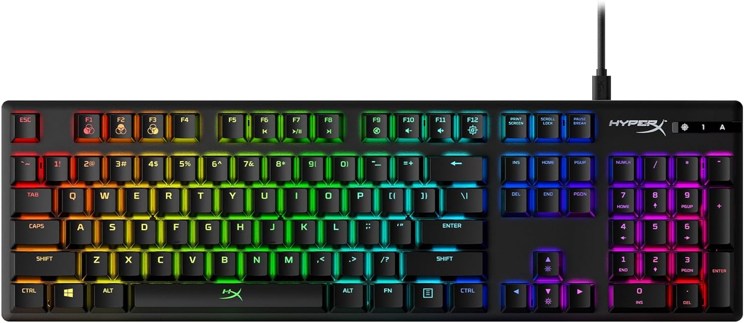Alloy Origins 60 - Mechanical Gaming Keyboard, Ultra Compact 60% Form Factor, Double Shot PBT Keycaps, RGB LED Backlit, NGENUITY Software Compatible - Linear  Red Switch,Black